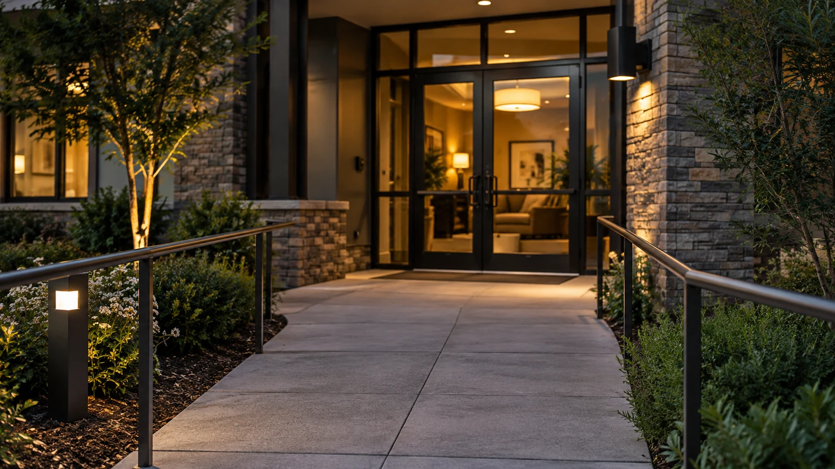 Assisted living residence entrance